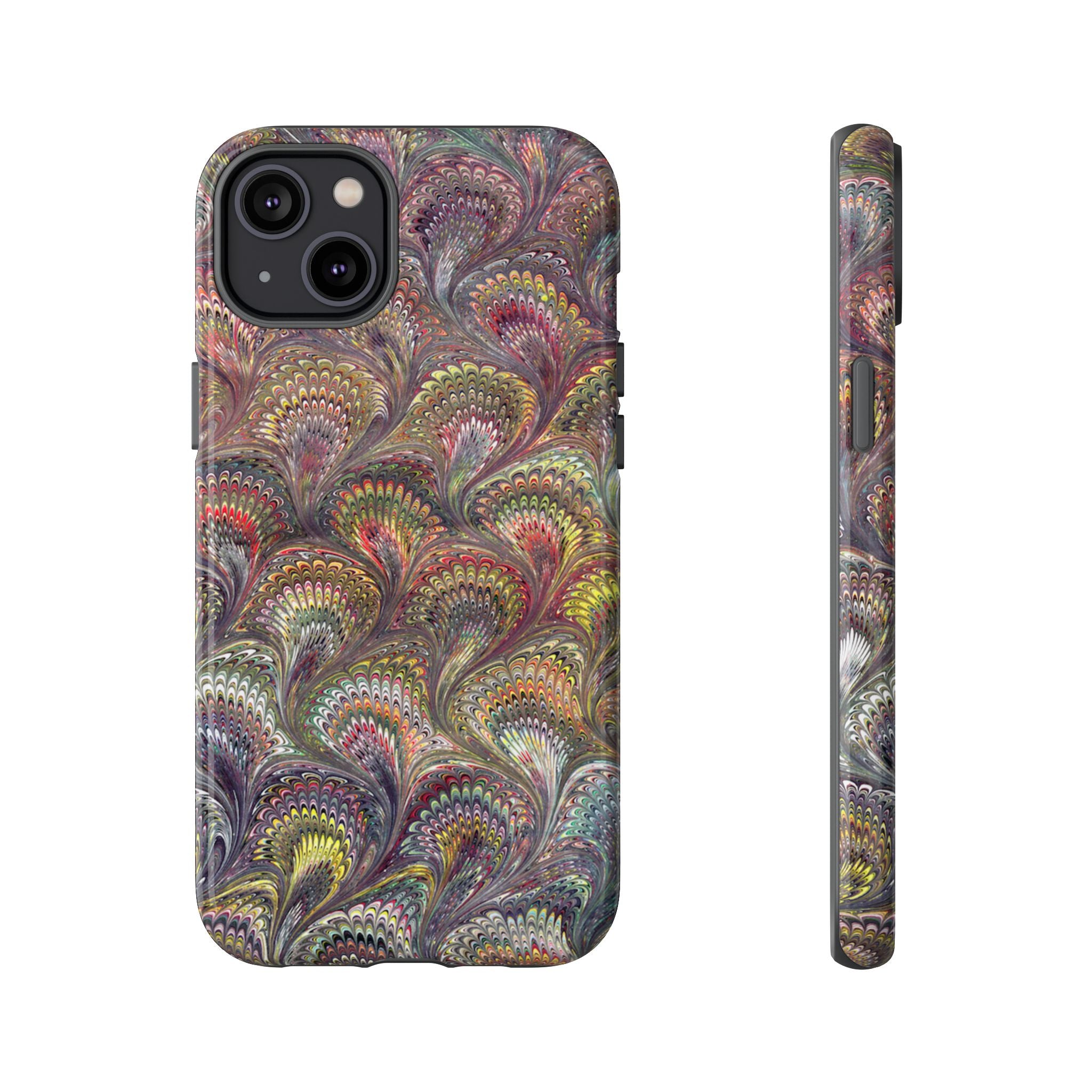 Vintage Marbled Tough Phone Case, Multi-Color Dual Case
