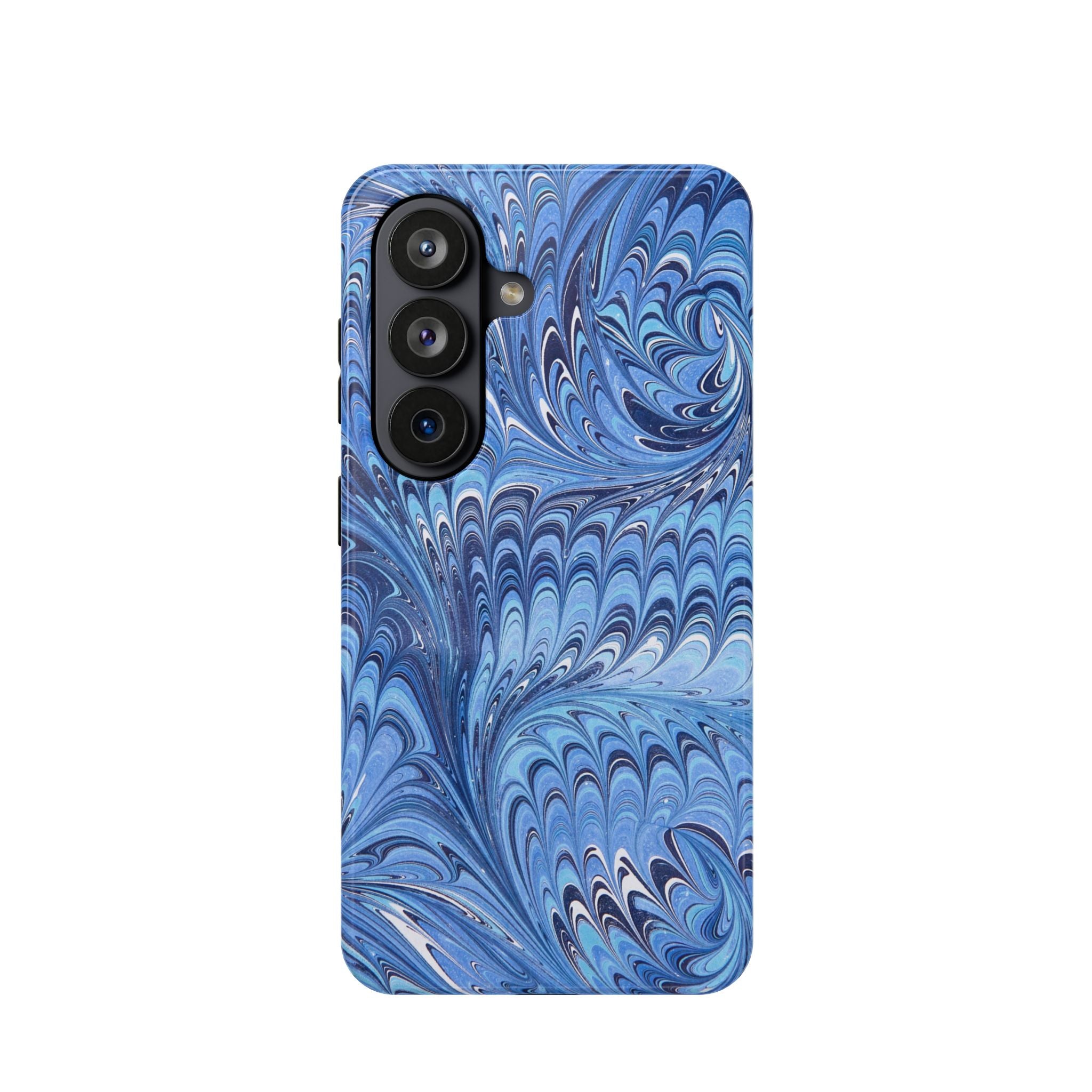 Blue Marbled Swirl Phone Case - Dual Layer Case