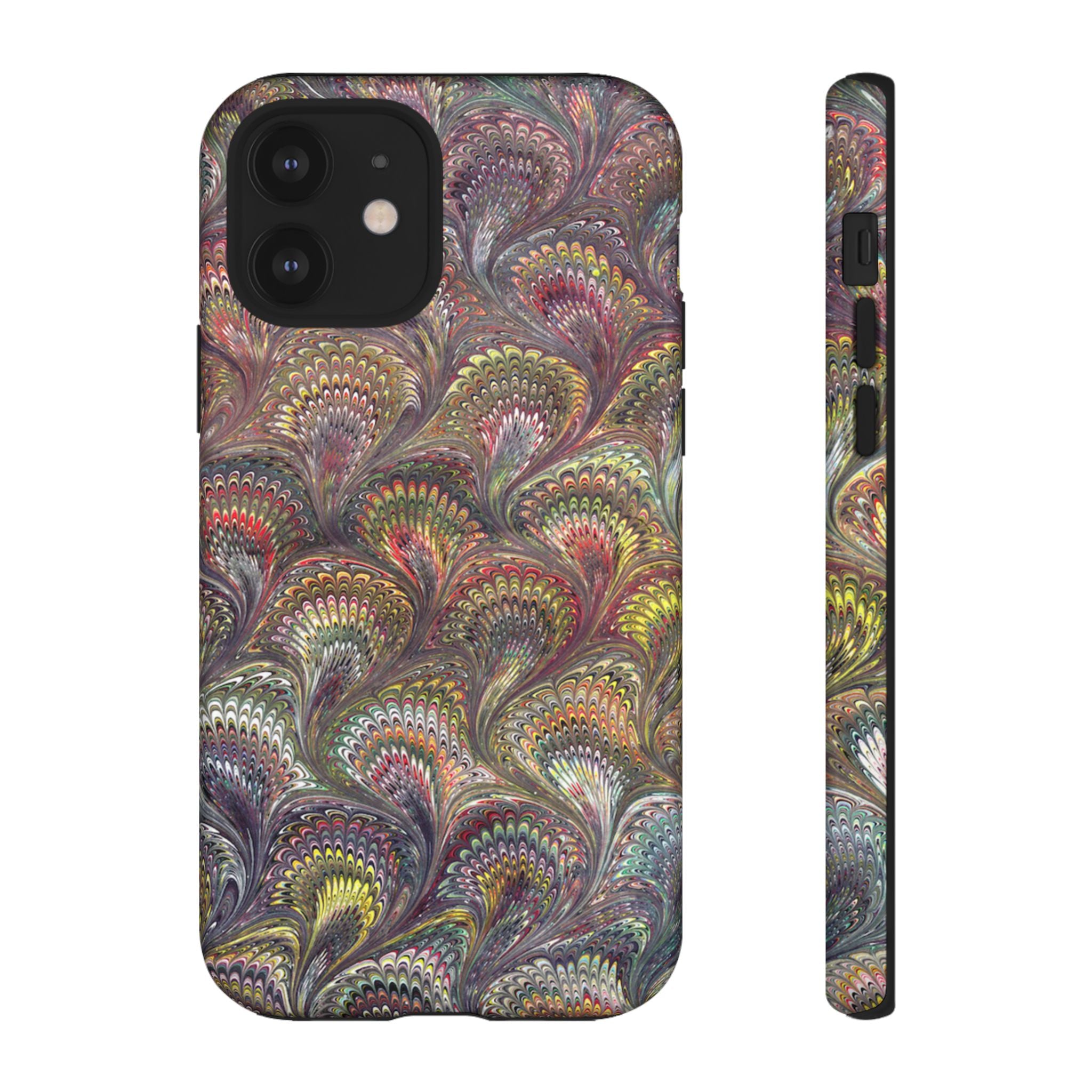 Vintage Marbled Tough Phone Case, Multi-Color Dual Case