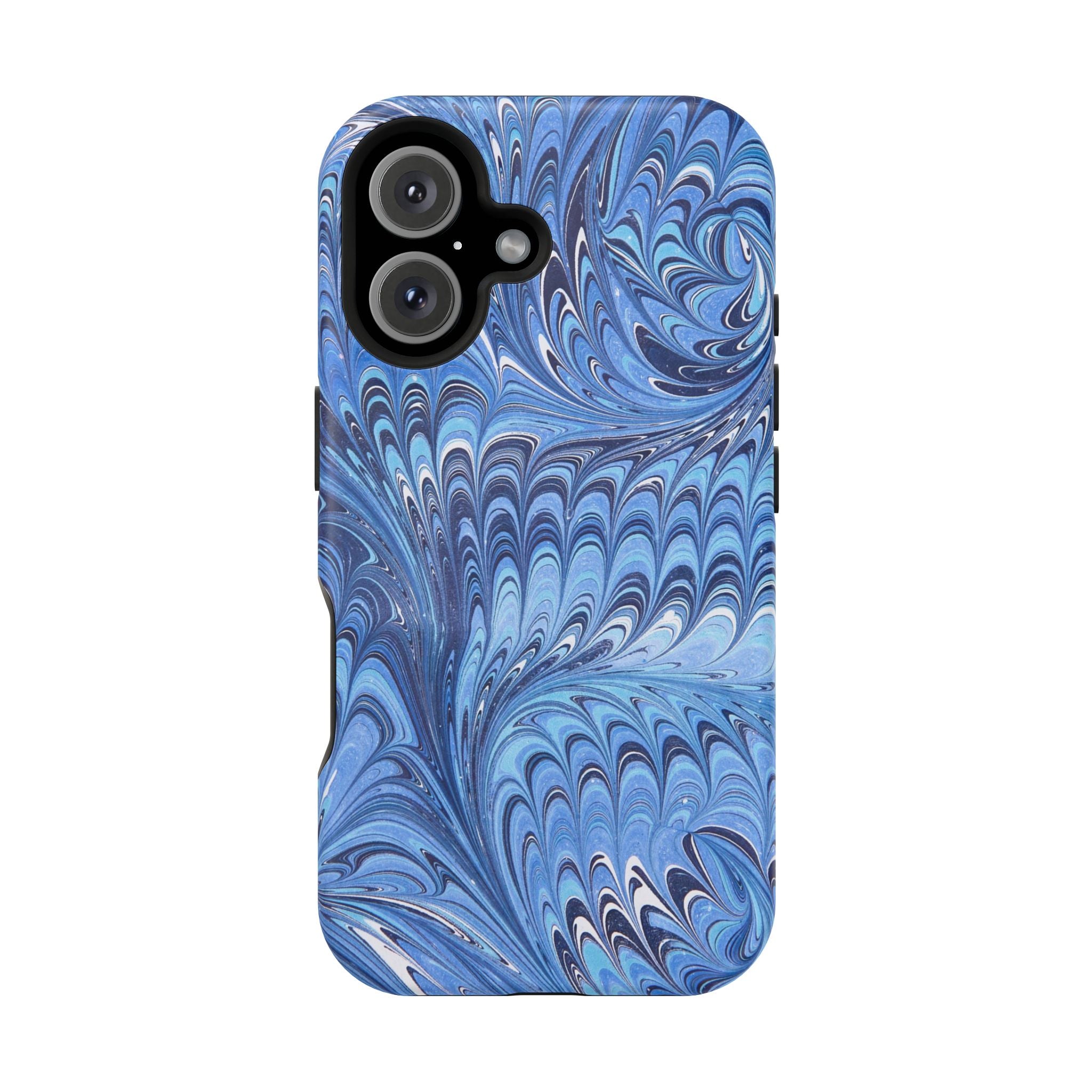Blue Marbled Swirl Phone Case - Dual Layer Case