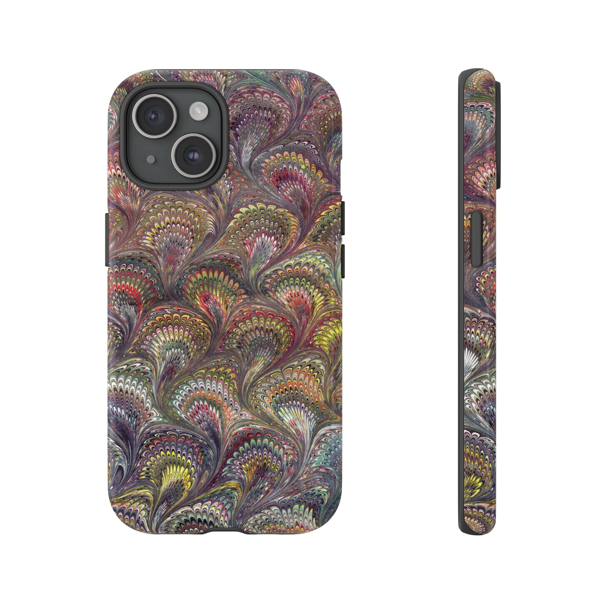 Vintage Marbled Tough Phone Case — Multi-Color iPhone & Android Protection