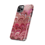 Pink Peacock Marble Italian Tough Phone Case — Durable Marbled Phone Case