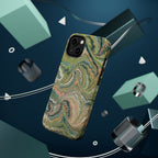 Green Pastel Italian Marble Design Magnetic MAG SAFE High Impact iPhone Cases