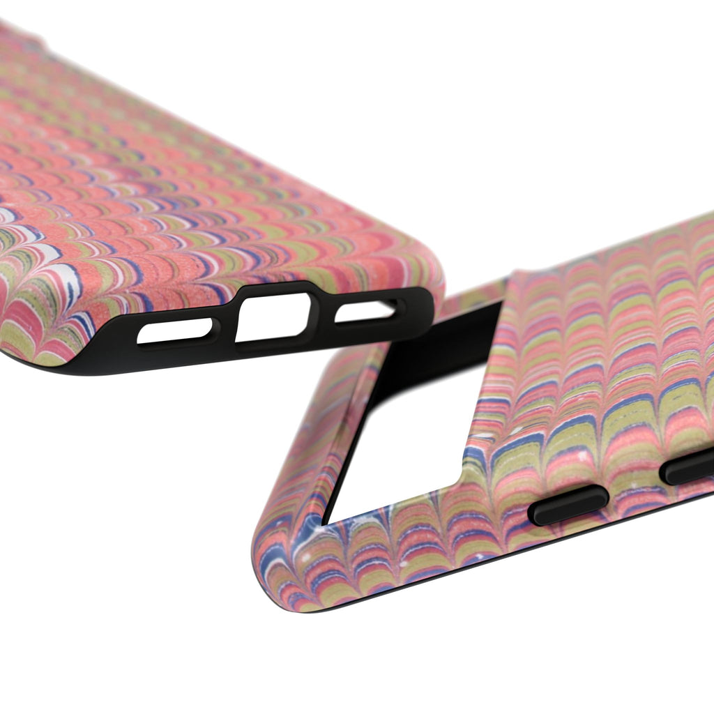 Pink Pastels Feather Marbled Vintage Design iPhone 16 + Samsung + Apple + Google - all models