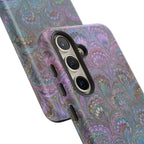 Lavender Marbled Peacock Durable Phone Case - Matte or Glossy