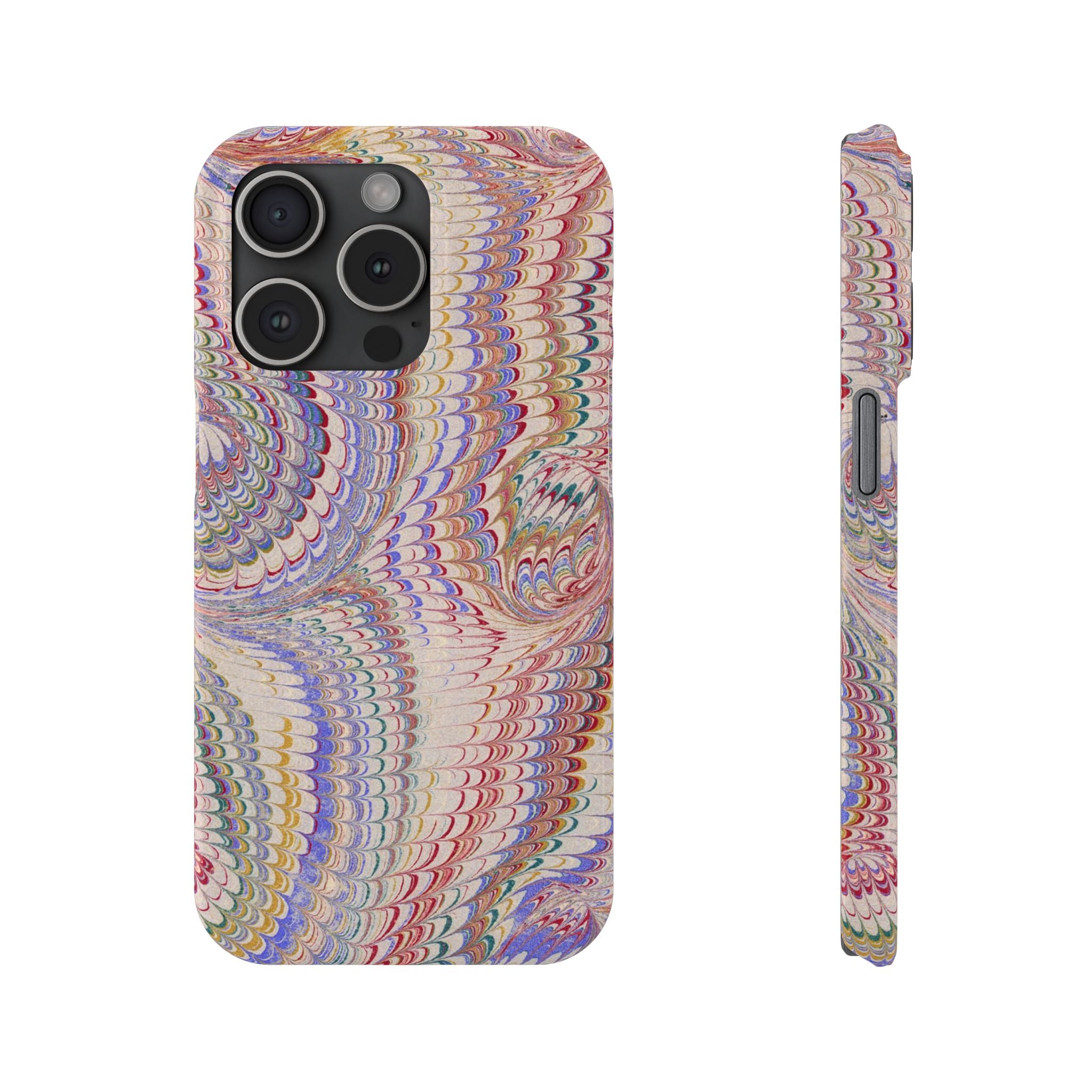 Pink Pastel Marbled Design, Italy Feather IPHONE17 + All Phone Cases