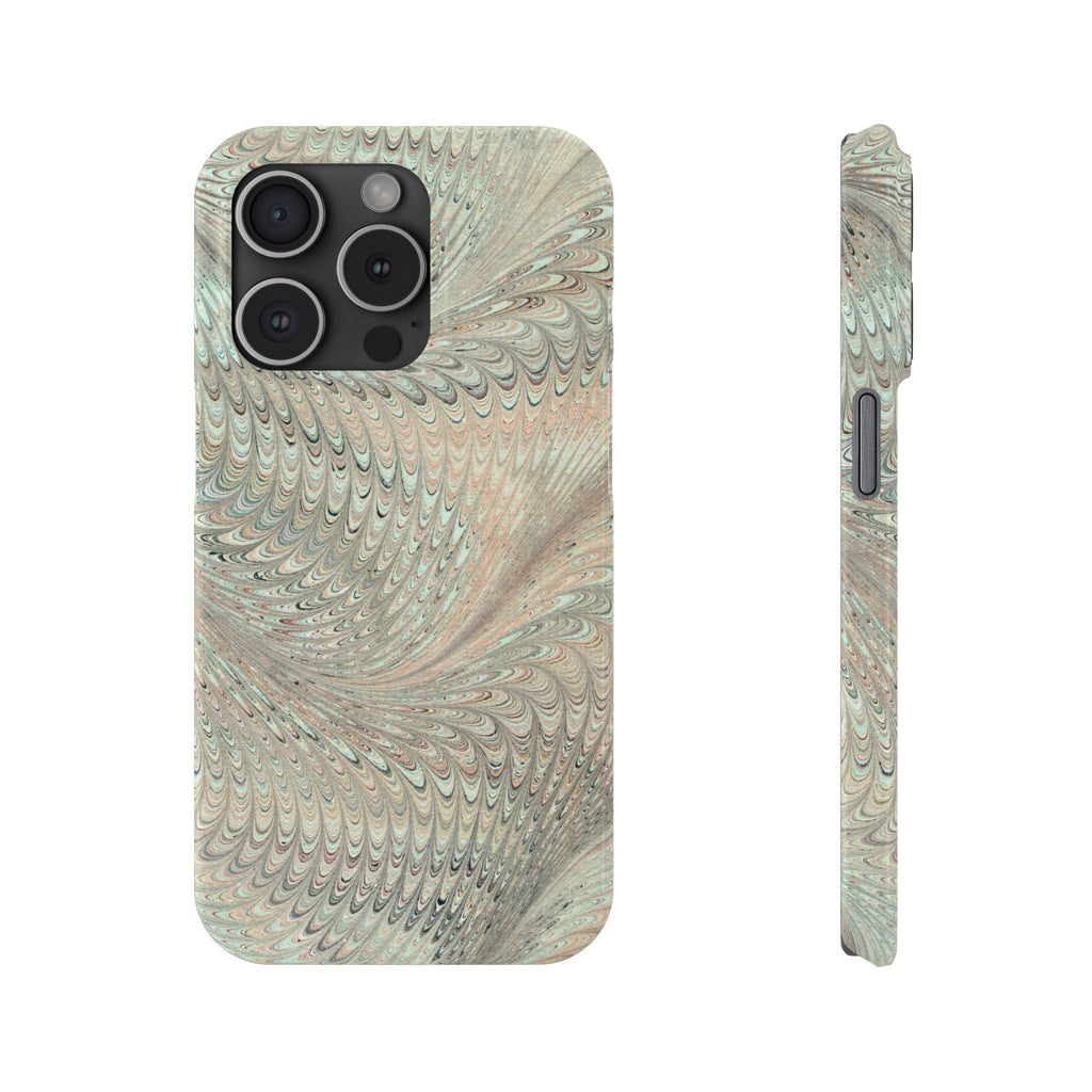 Mint + Green Italian Marbled Phone Case, Mag Safe