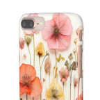 Pink Floral Pressed Flowers - Slim Case