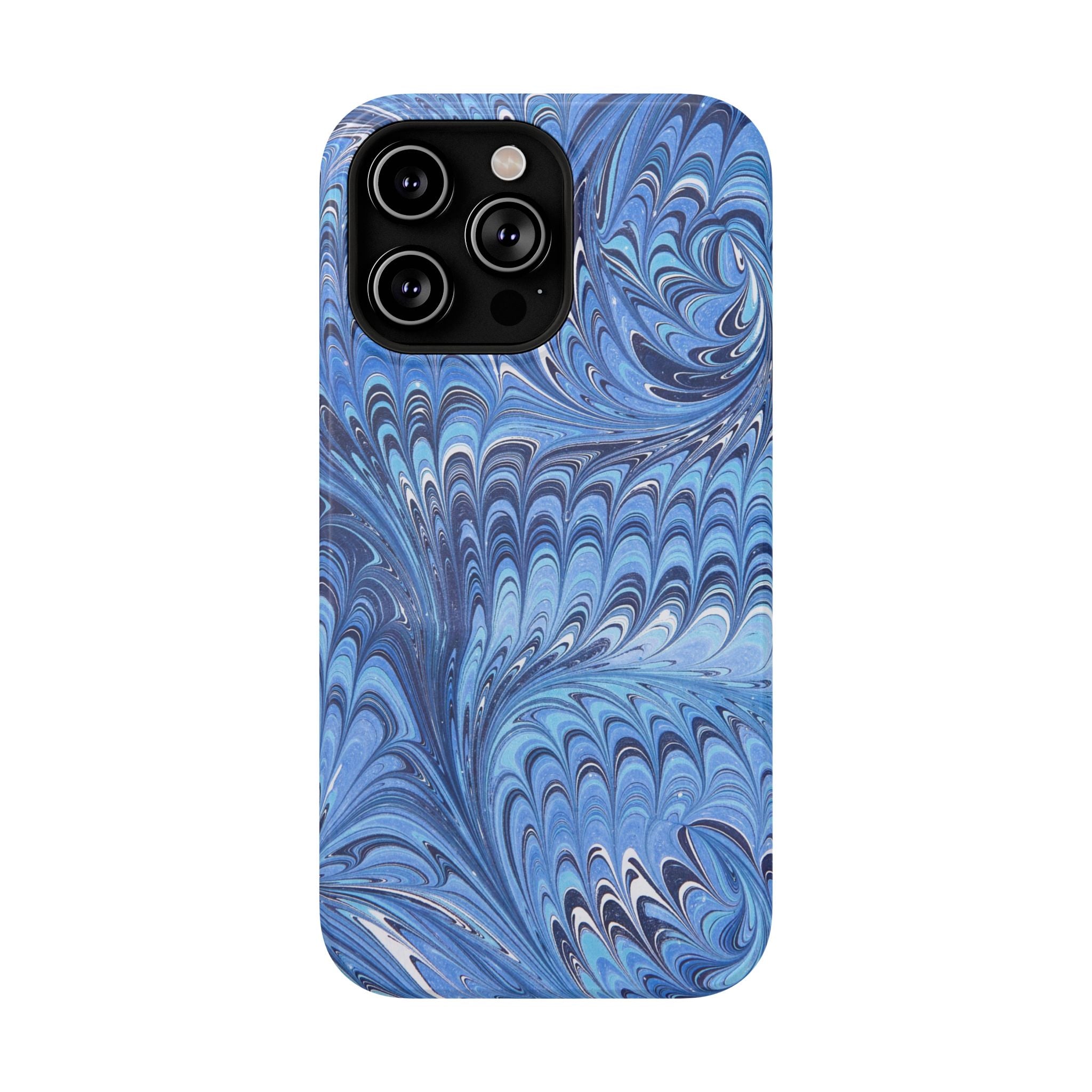 Blue Marbled Swirl Phone Case - Dual Layer Case