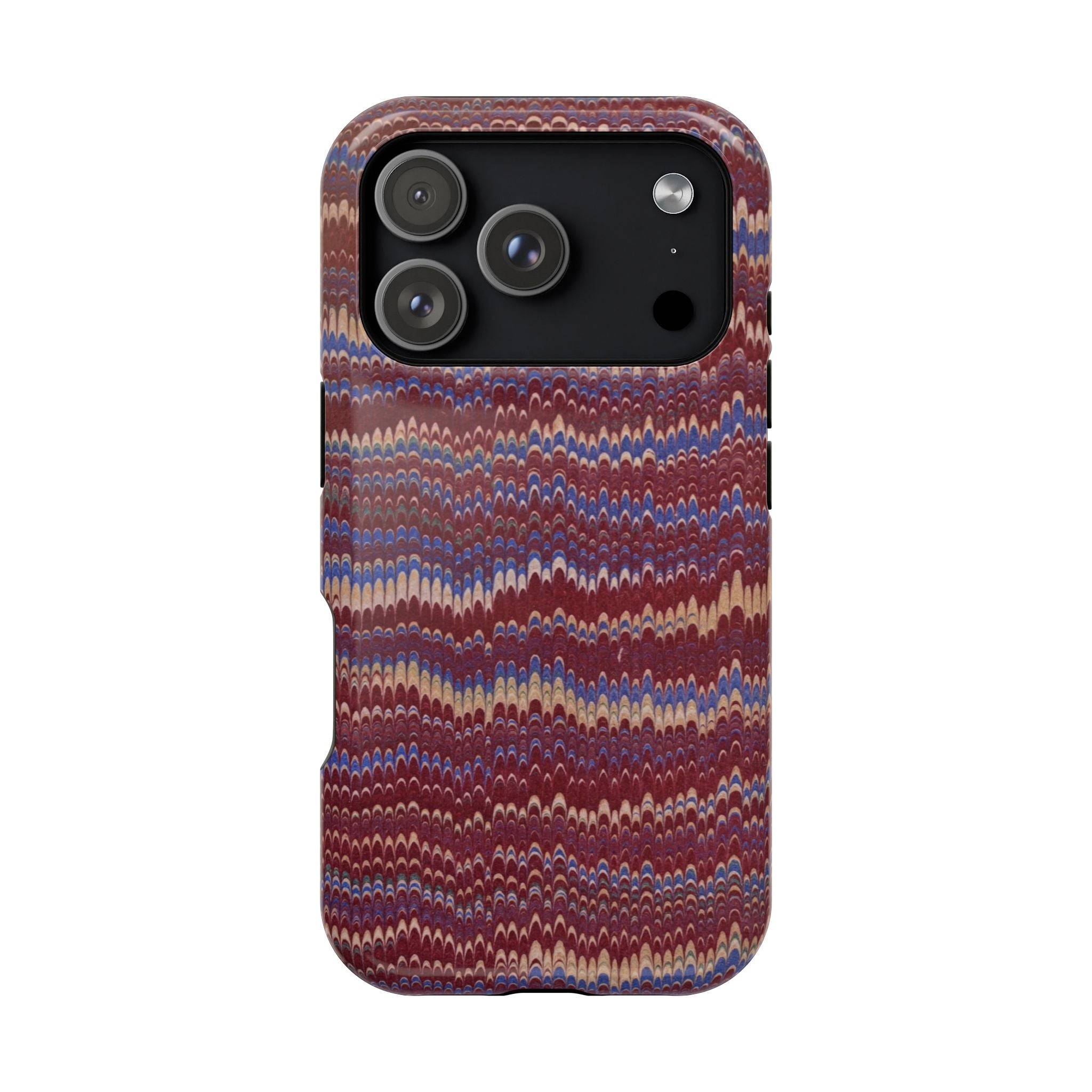 Burgundy and Blue Hues Italian Vintage Marble Design for Apple + Samsung