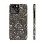 Black Italian Marble Design Slim iPhone 17 + all models Phone Cases