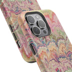 Marbled Pastel Pink and Green Impact-Resistant Phone Case for Apple + Samsung