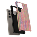 Pink Pastels Feather Marbled Vintage Design iPhone 16 + Samsung + Apple + Google - all models