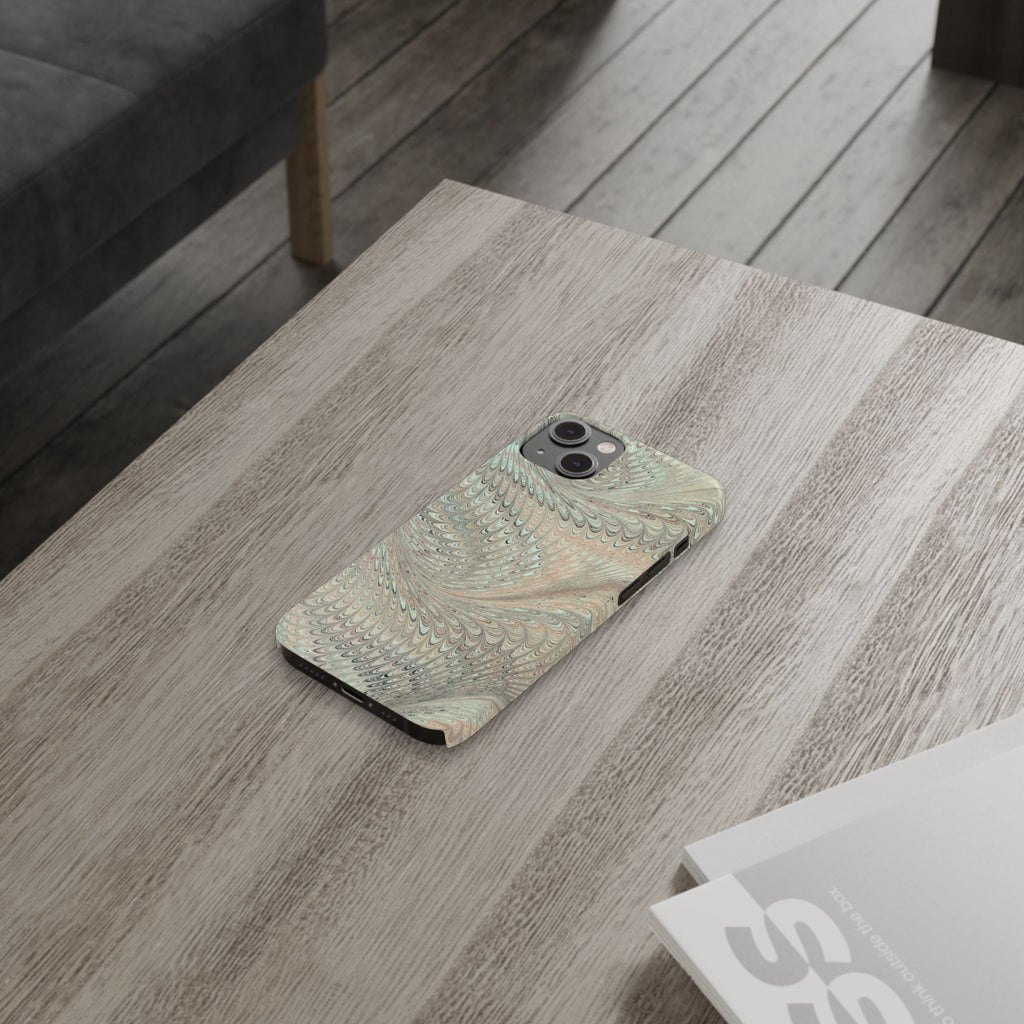 Mint + Green Italian Marbled Phone Case, Mag Safe