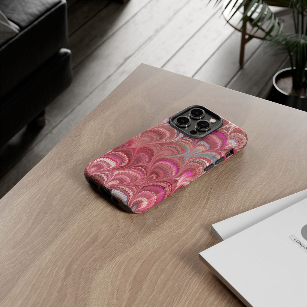 Shades of Pink Marbled Phone Case — Tough Protective Phone Cover