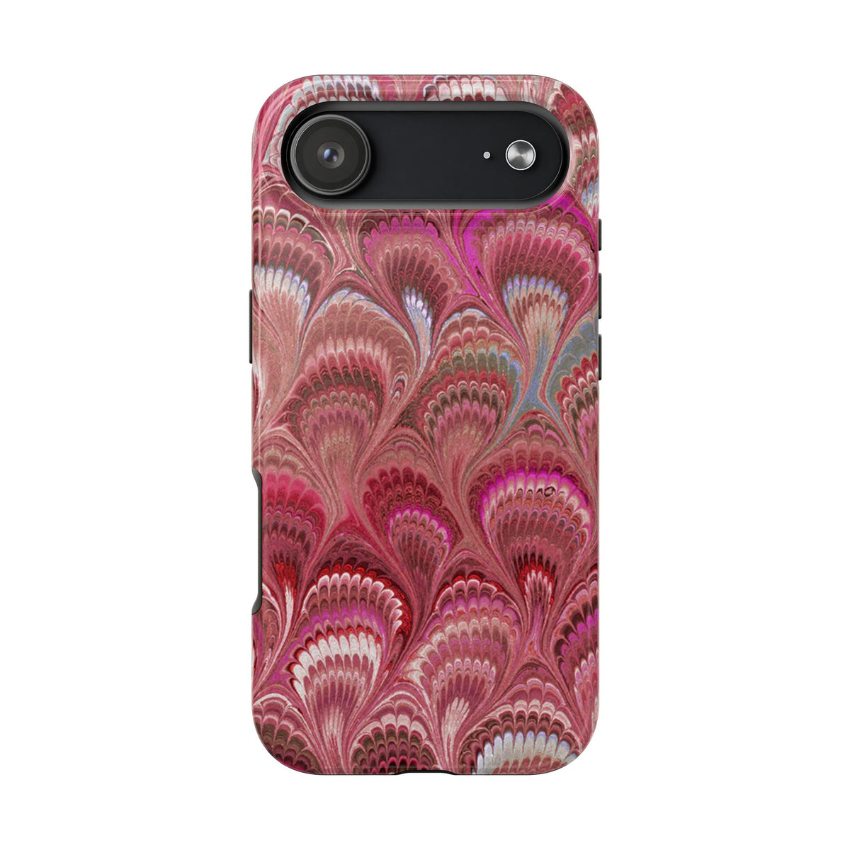 Pretty in Pink - Peacock Marble Italian Tough Phone Case — Durable Marbled Phone Case