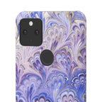 Marbled Feather Lavender + Purple Swirl - Single Layer Slim Phone Case