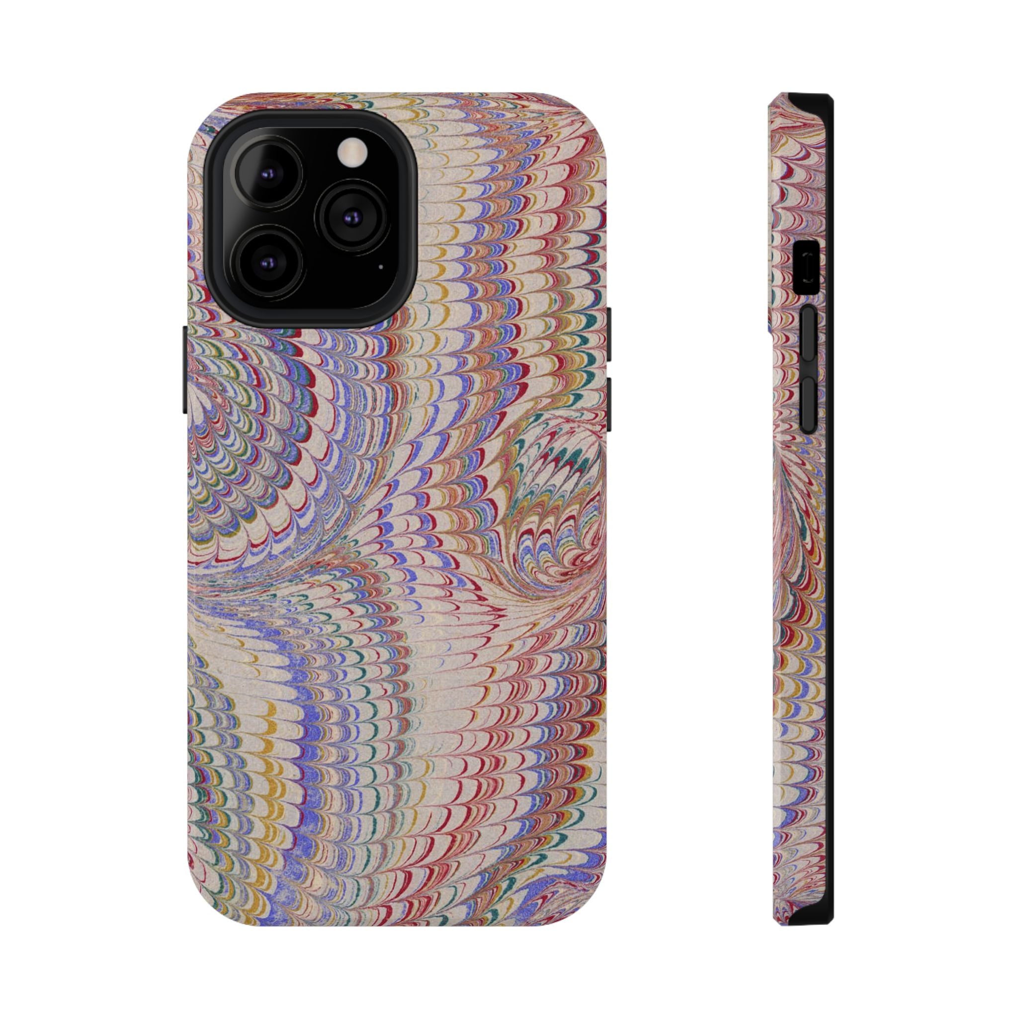 Pink and Lavender Pastel Italian Vintage Feathered Design iPhone17 + Many Makes and Models of Phone Cases