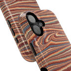 Neutrals Burgundy, Beige, Rust Hues Italian Vintage Marble Design Phone Case for Apple + Samsung