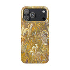 Golden Yellow Italian Marbled Designed Phone Cases
