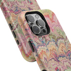 Marbled Pastel Pink and Green Impact-Resistant Phone Case for Apple + Samsung