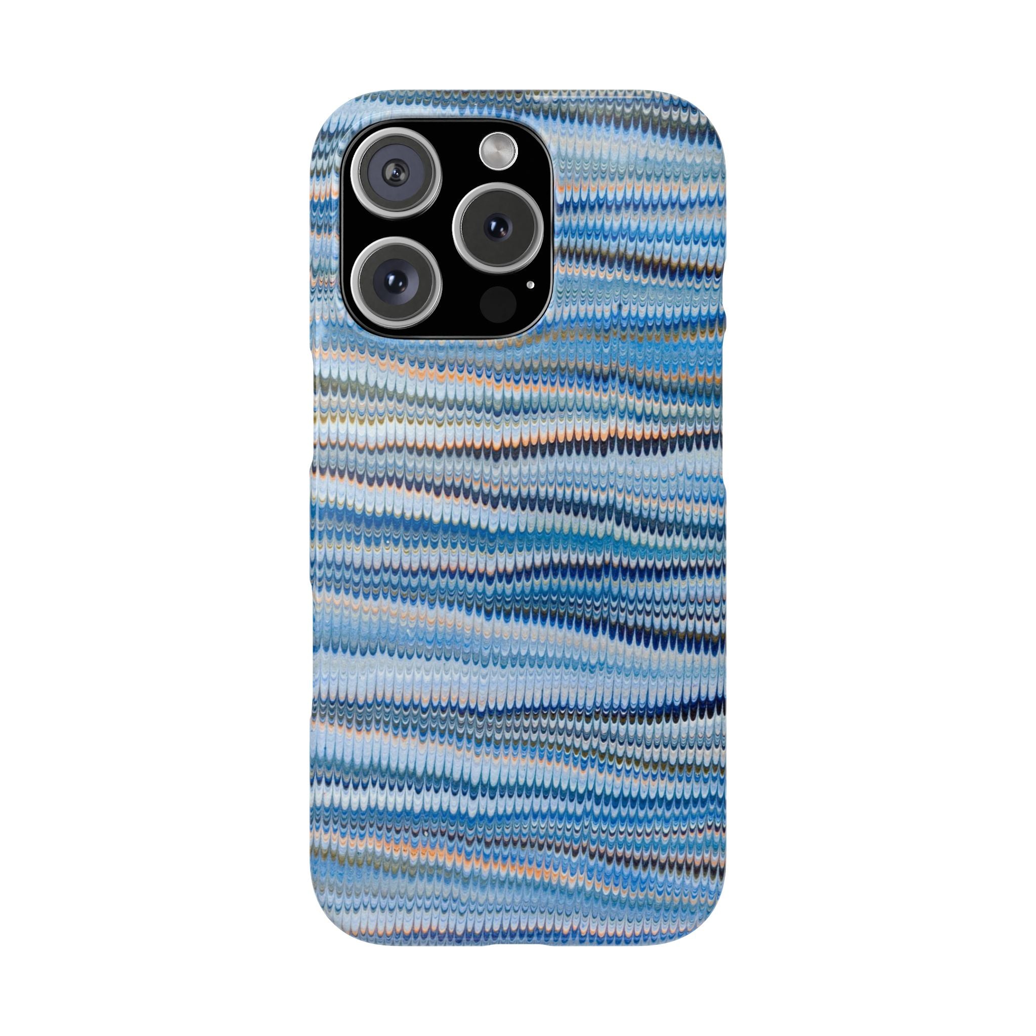Shades of Blue Italian Marbled Design Phone Case