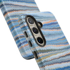 Blue Marbled Phone Cases iPhone 16 + Samsung + Apple + Google - all models, Vintage Marbled Design - Tough Cases