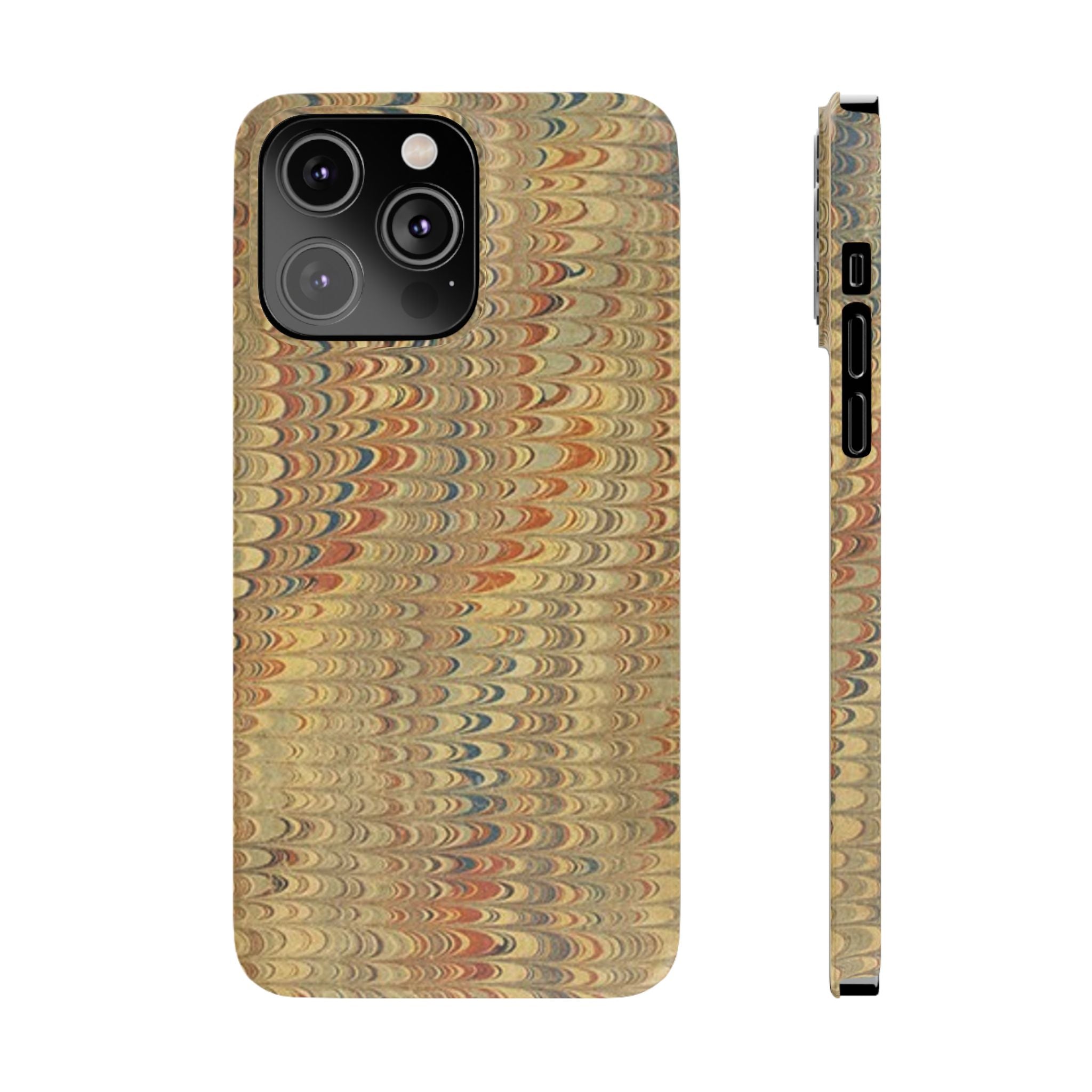 Phone Cases - Golden Fall Neutrals Italian Marbled Design, Gift for Art Lovers, Customizable and Stylish