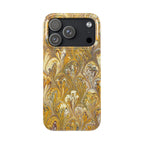 Golden Yellow Italian Marbled Designed Phone Cases