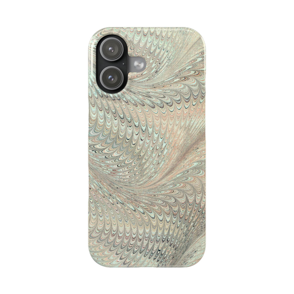 Mint + Green Italian Marbled Phone Case, Mag Safe