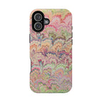 Marbled Pastel Pink and Green Impact-Resistant Phone Case for Apple + Samsung
