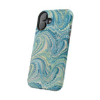 Aqua + Green Marble Phone Case - Impact-Resistant MAG SAFE - Dual Cover Design