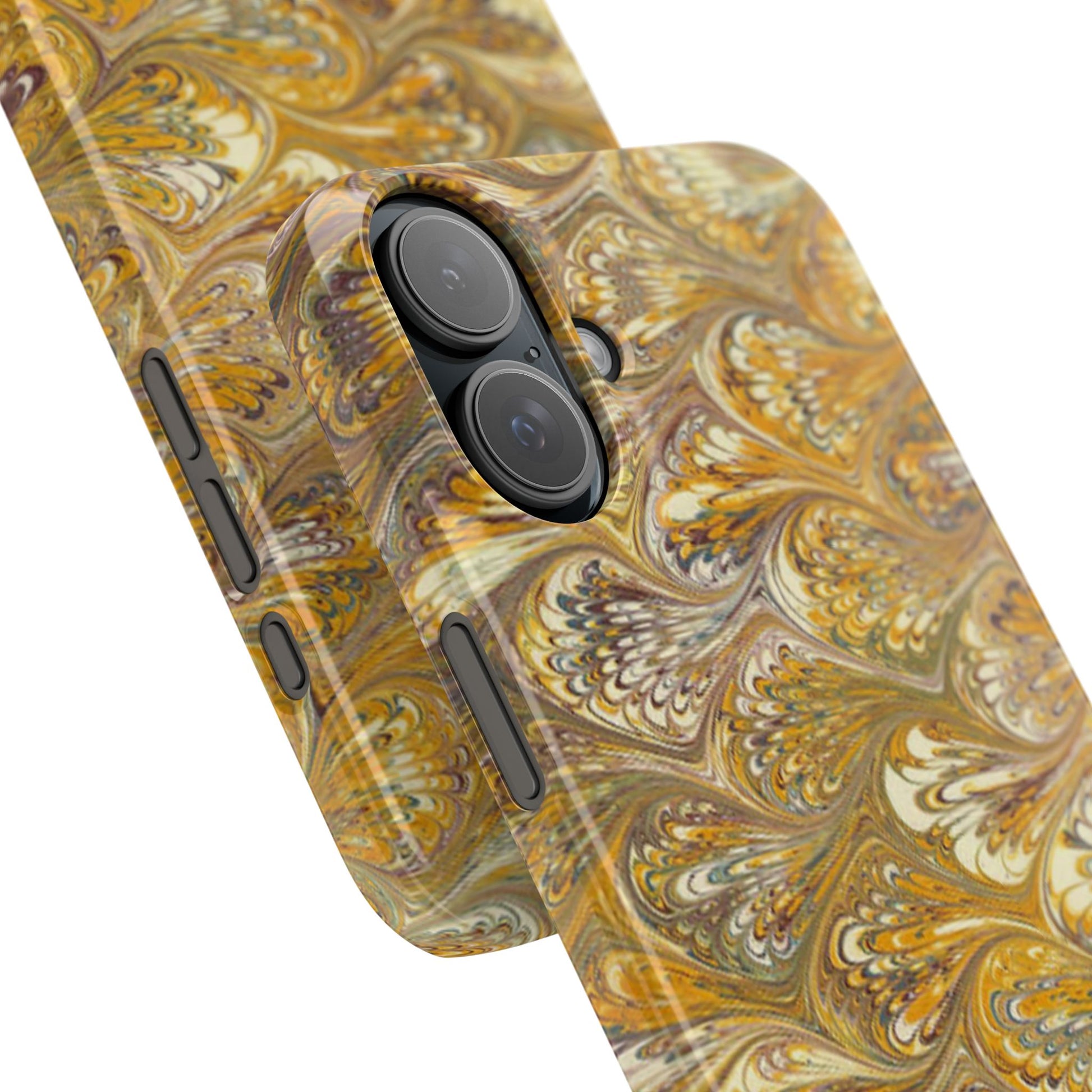 Golden Yellow Italian Marbled Designed, Slim Phone Cases, Case-Mate