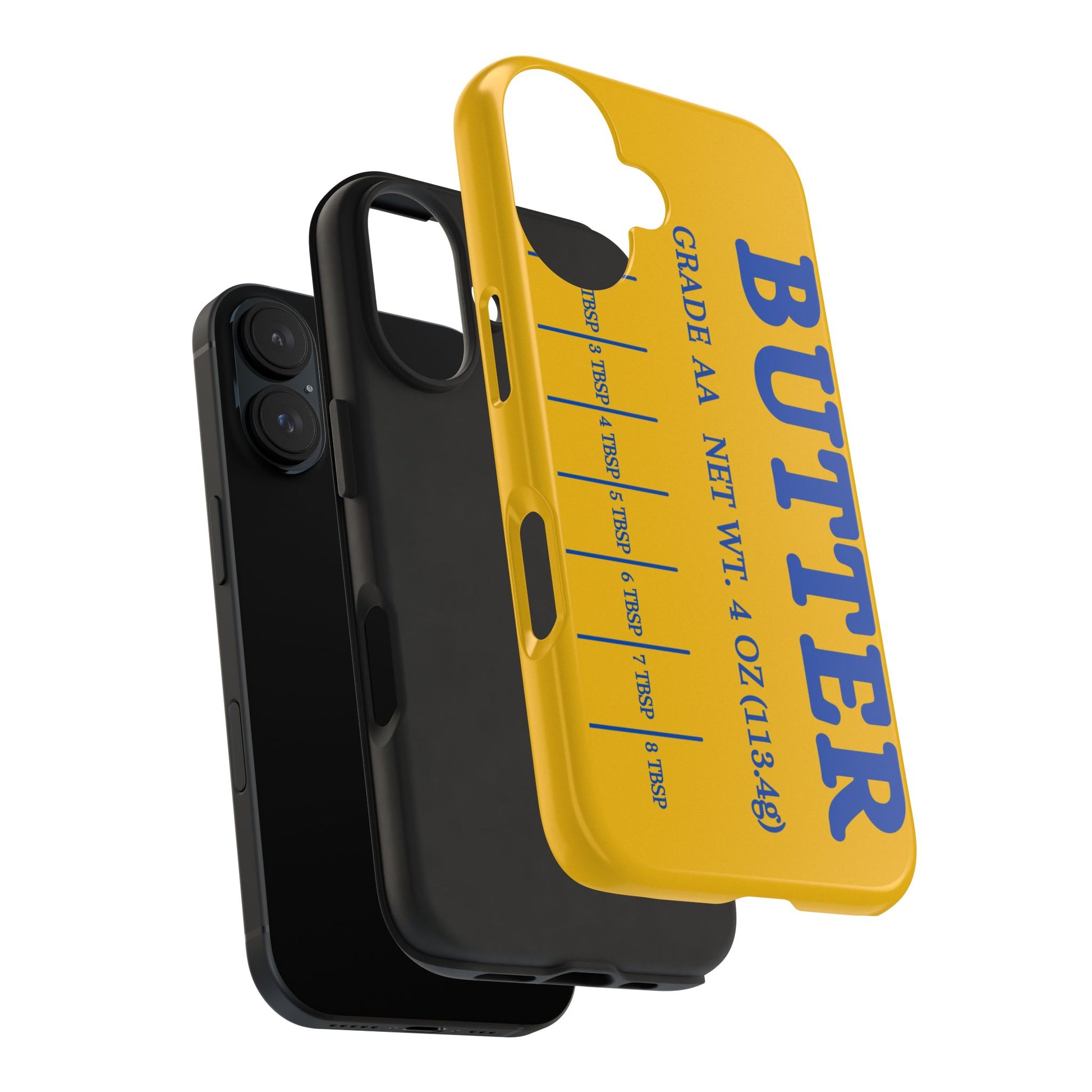 Butter Yellow Tough Phone Cases, Funny iPhone 16 Cover, Protective Case Gift for Techies, Yellow Phone Accessories, Unique Gift for Phone