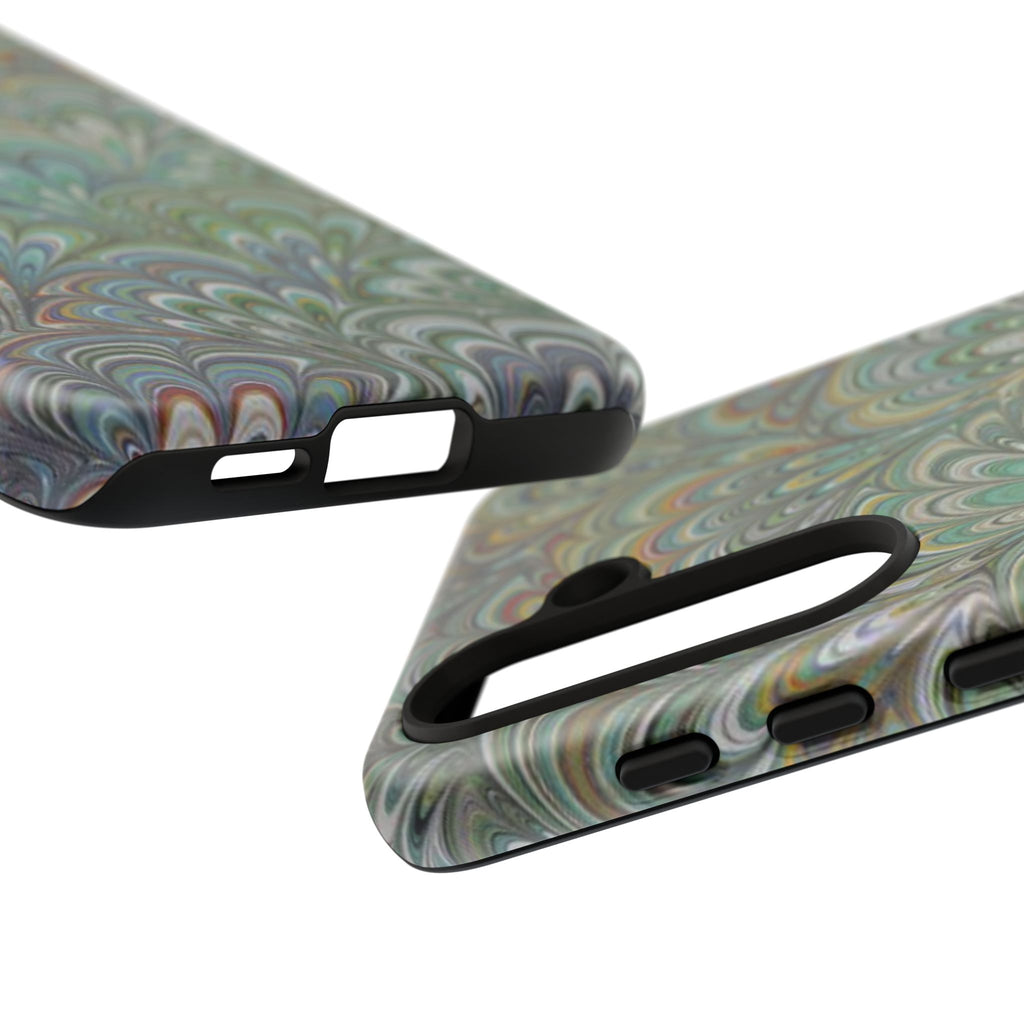 Green Peacock Marbled Phone Case — "Tough Cases" Ultra-Tough Protective Cover