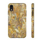 Golden Yellow Marbled Italian Phone Case - Dual Layer - Matte or Glossy