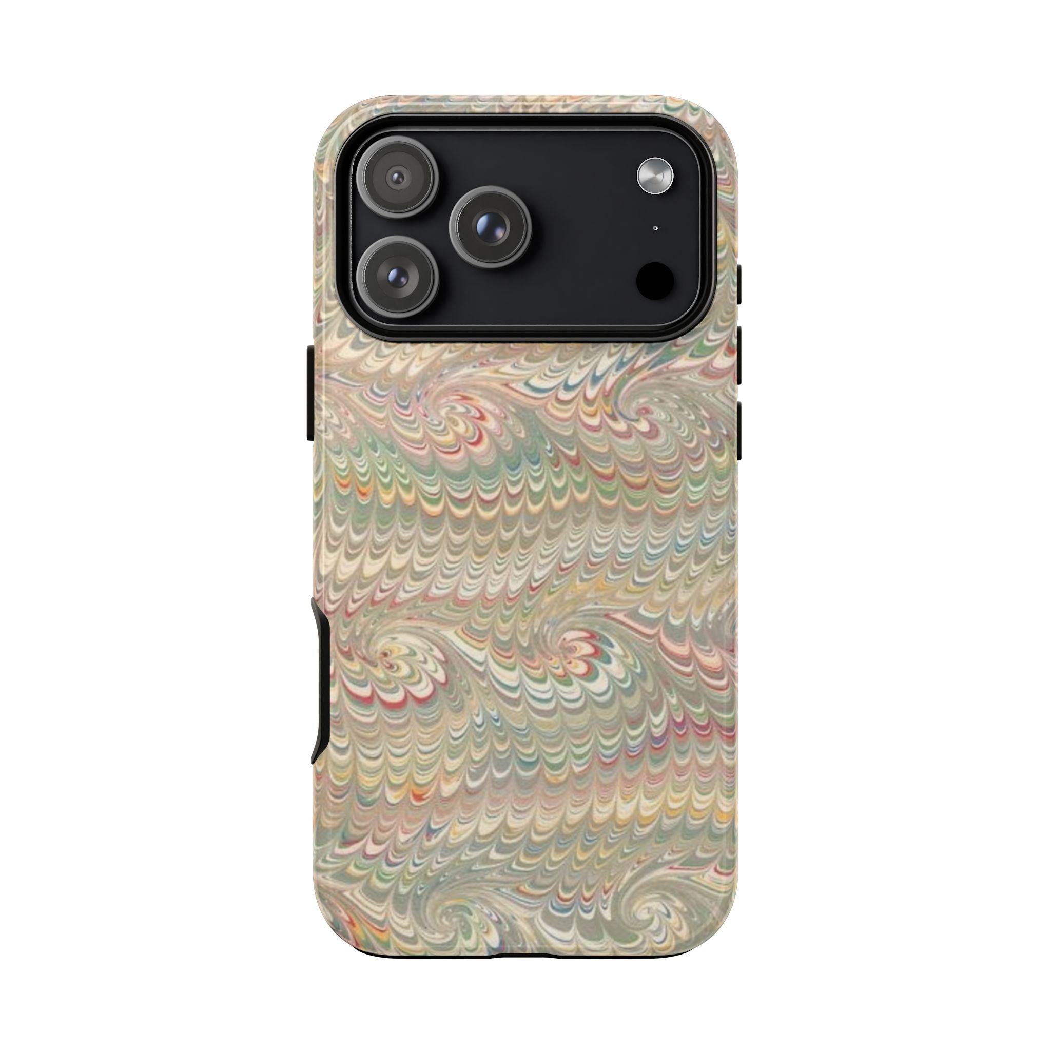 Beige Swirl Vintage Italian Marble Design iPhone + Samsung - Dual Layer Tough Cases