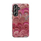 Pretty in Pink - Peacock Marble Italian Tough Phone Case — Durable Marbled Phone Case