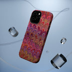 Red, Burgundy, Lavender Italian Peacock Feather Design Phone Case