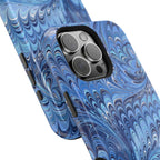 Blue Marbled Swirl Phone Case - Dual Layer Case