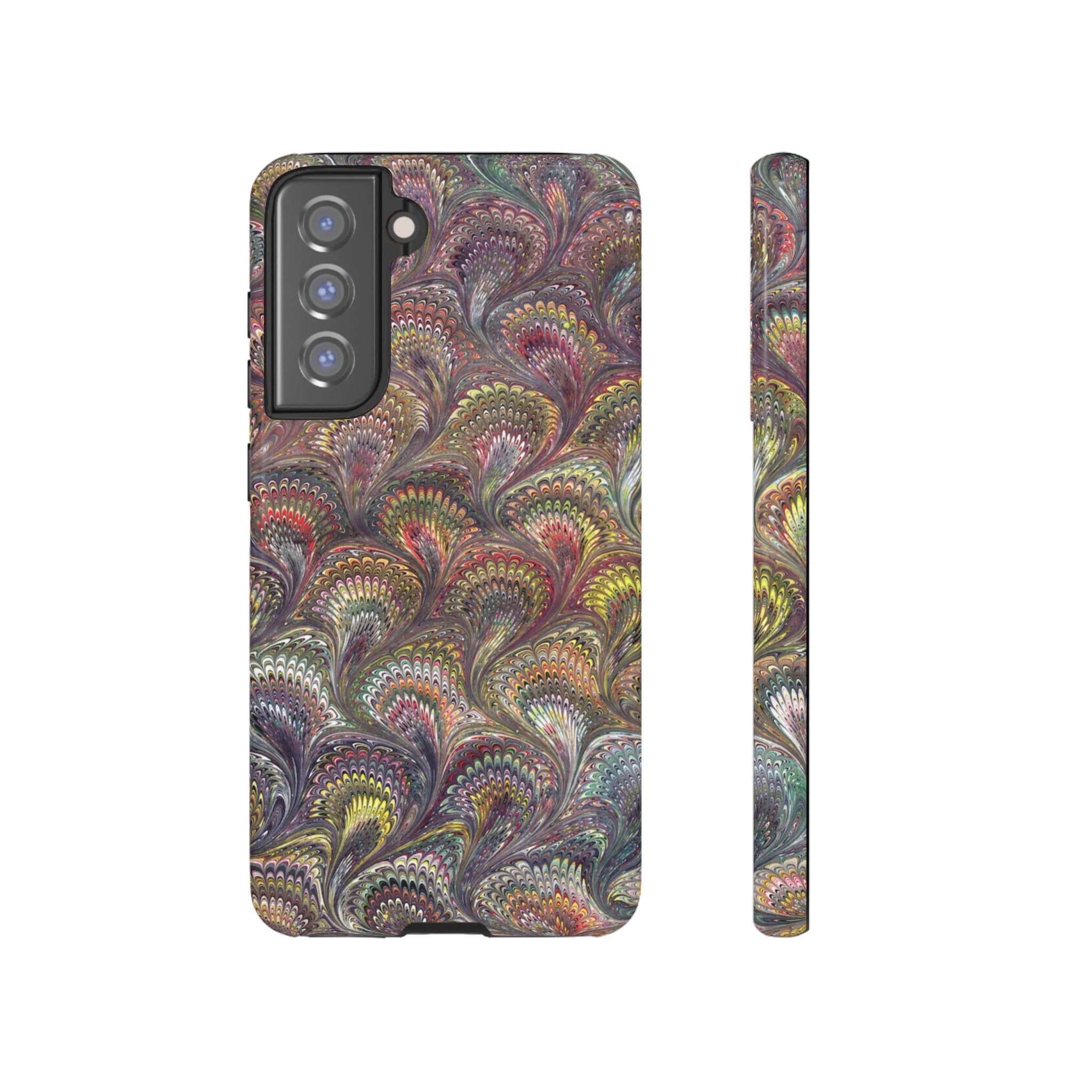 Vintage Marbled Tough Phone Case, Multi-Color Dual Case