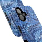 Blue Marbled Swirl Phone Case - Dual Layer Case