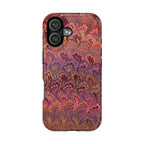 MagSafe Marble iPhone Case — Red, Burgundy, Lavender & Gold Impact-Resistant