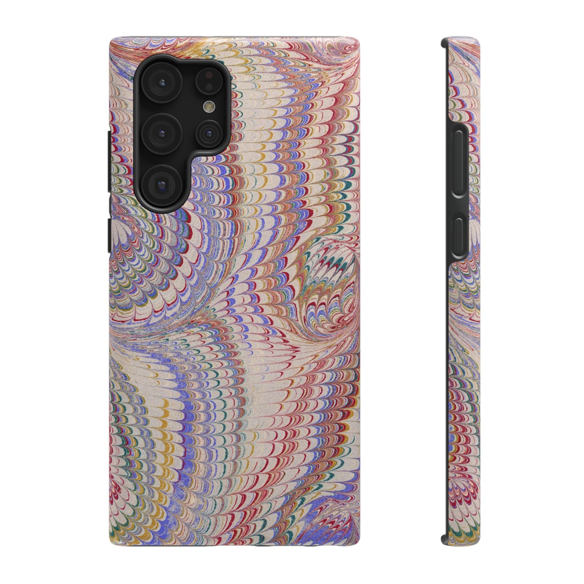 Pink and Lavender Pastel Italian Vintage Feathered Design iPhone17 + Many Makes and Models of Phone Cases