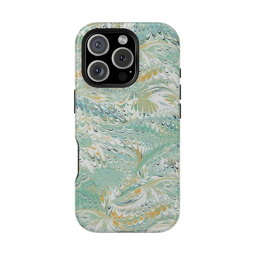 Mint Green Marbled Swirl Phone Case - Dual Layer