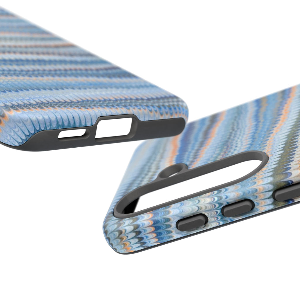 Blue Marbled Phone Cases iPhone + Samsung - all models, Vintage Marbled Design - Tough Cases