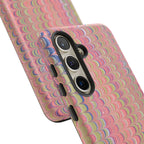Pink Pastels Feather Marbled Vintage Design iPhone 16 + Samsung + Apple + Google - all models