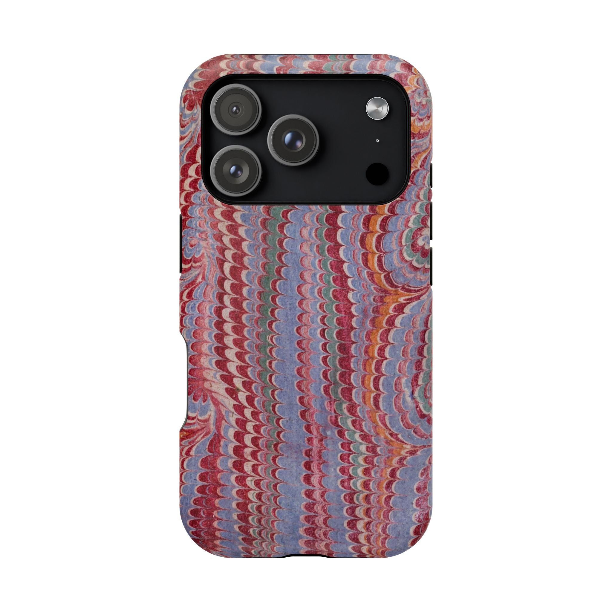 Burgundy and Lavendar Hues Italian Vintage Marble Design Phone Case for Apple + Samsung