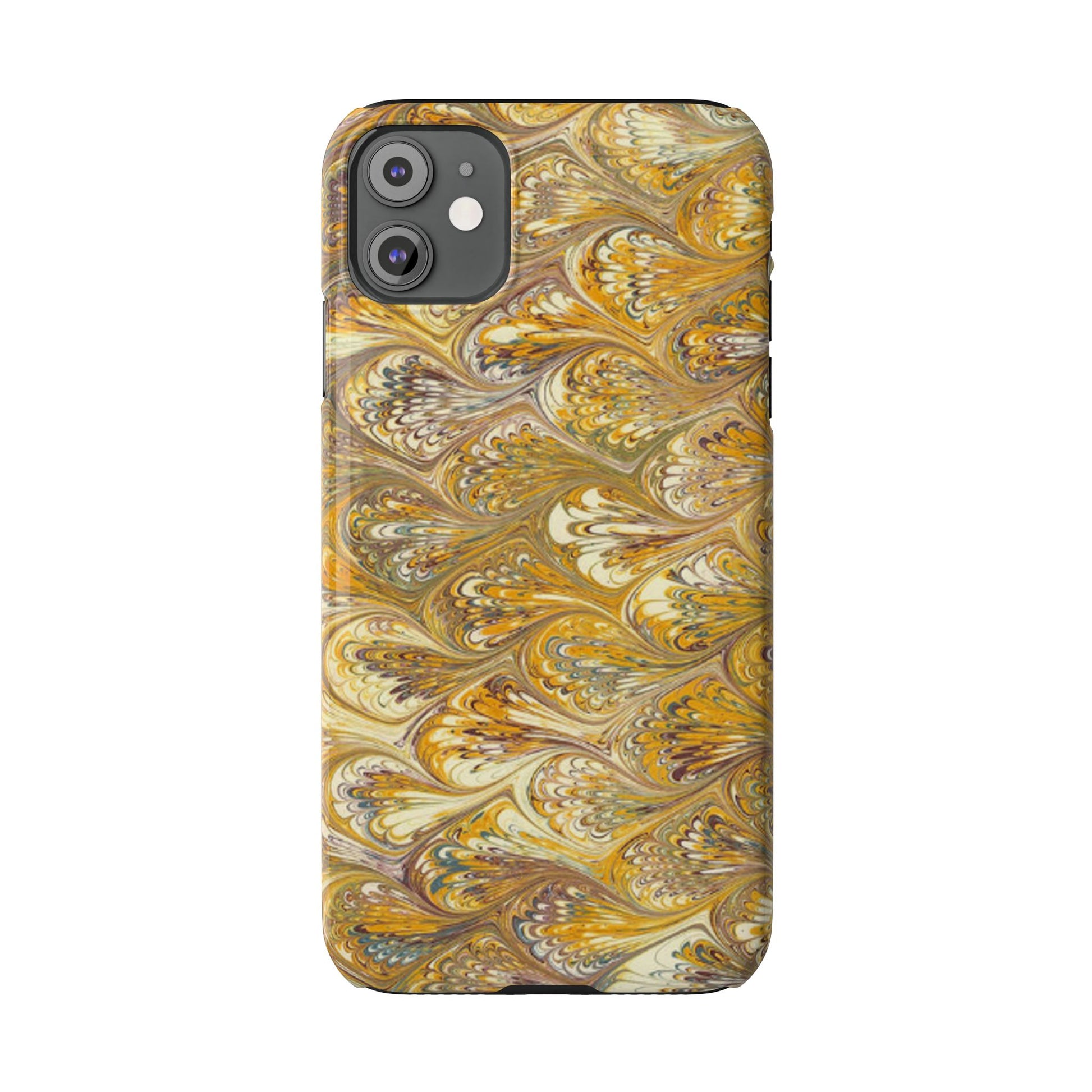 Golden Yellow Italian Marbled Designed, Slim Phone Cases, Case-Mate
