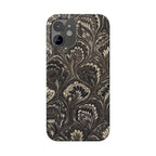 Black Italian Marble Design Slim iPhone 17 + all models Phone Cases